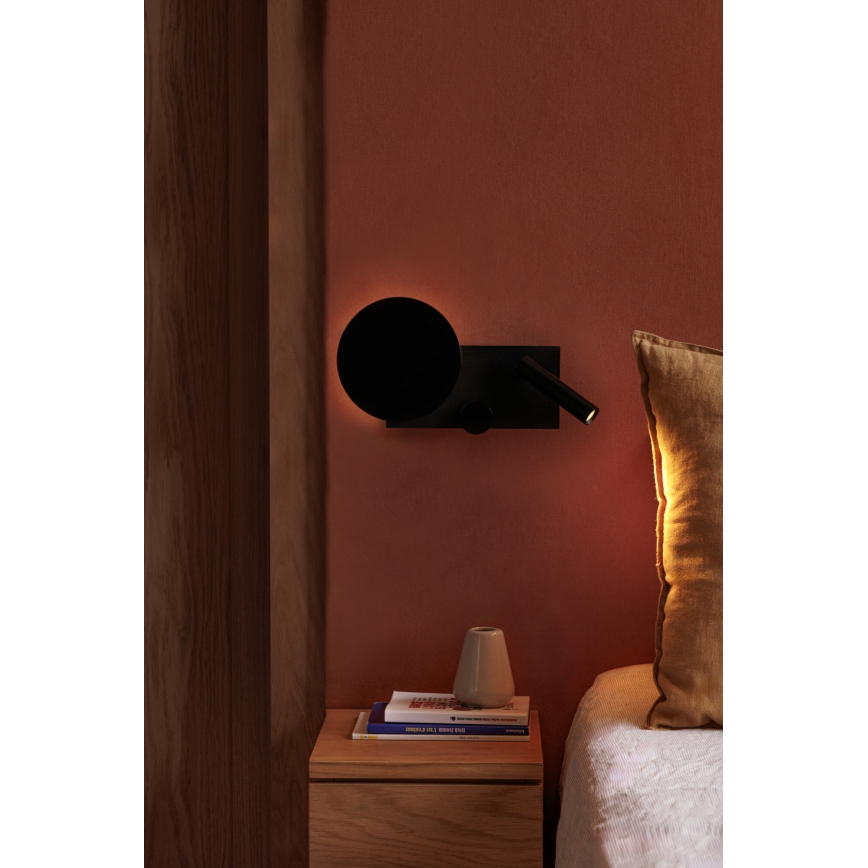 FARO 20058 - LED dimbare wandlamp KLEE LED/10W/230V + LED/3W rechts