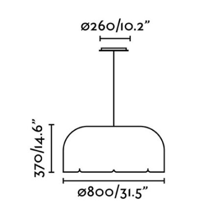 Faro 20104 - LED Hanglamp aan een koord MUTE LED/24W/230V diameter 80 cm 4000K