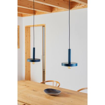 FARO 20169 - Hanglamp aan een koord WHIZ 1xE27/15W/230V blauw