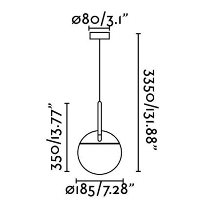 FARO 28210 - Hanglamp aan een koord MINE 1xE27/40W/230V