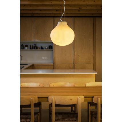 FARO 28301 - Hanglamp aan een koord ISABELLE 1xE27/15W/230V diameter 40 cm wit