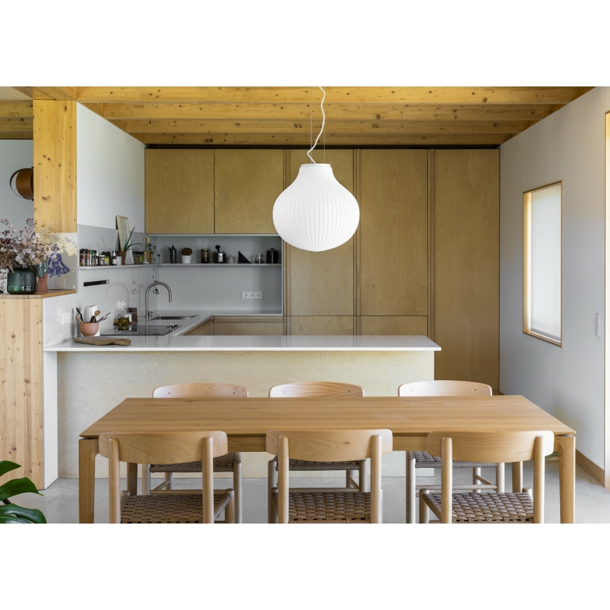 FARO 28301 - Hanglamp aan een koord ISABELLE 1xE27/15W/230V diameter 40 cm wit