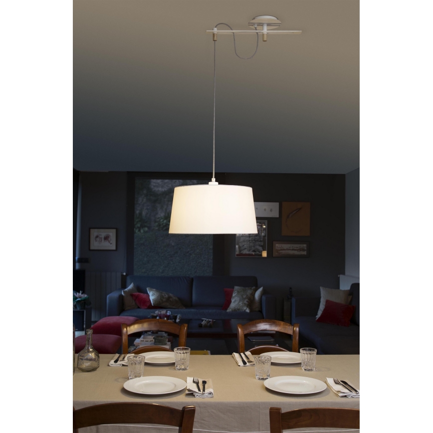 FARO 28394 - Hanglamp aan koord FUSTA 1xE27/20W/230V wit