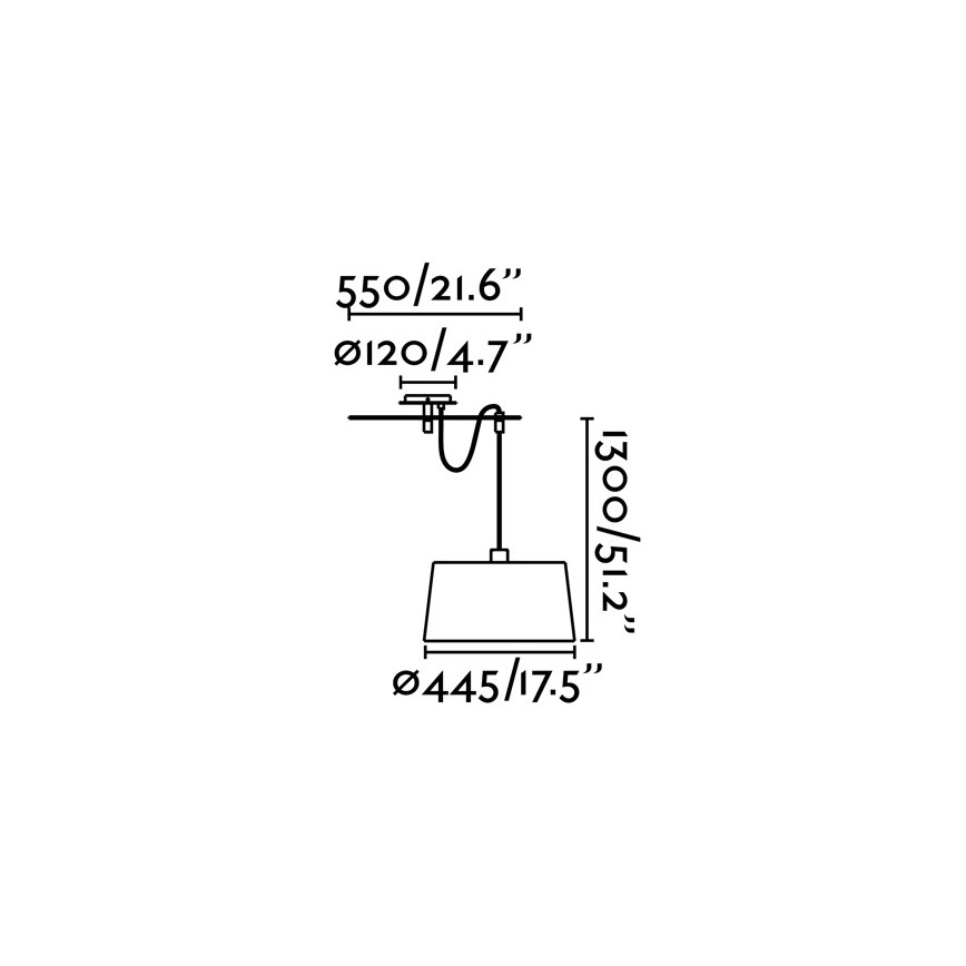 FARO 28394 - Hanglamp aan koord FUSTA 1xE27/20W/230V wit