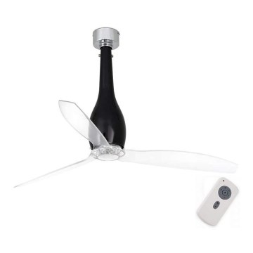 FARO 32002 - Plafondventilator ETERFAN zwart/helder Ø 128 cm + afstandsbediening