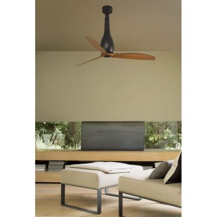 FARO 32004 - Plafondventilator ETERFAN zwart/bruin Ø 128 cm + afstandsbediening