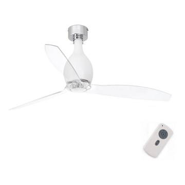 FARO 32025 - Plafondventilator MINI ETERFAN mat wit/doorzichtig