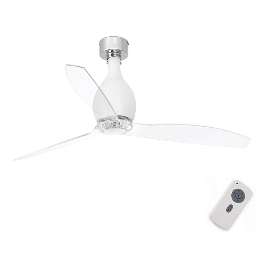 FARO 32025 - Plafondventilator MINI ETERFAN mat wit/doorzichtig