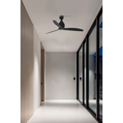 FARO 32030 - Plafondventilator MINI ETERFAN zwart diameter 128 cm + afstandsbediening