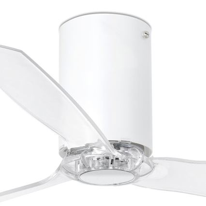 FARO 32039 - Plafondventilator MINI TUBE VENTIL transparant Ø 128 cm + afstandsbediening