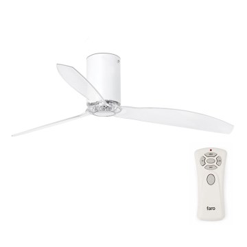 FARO 32039 - Plafondventilator MINI TUBE VENTIL transparant Ø 128 cm + afstandsbediening