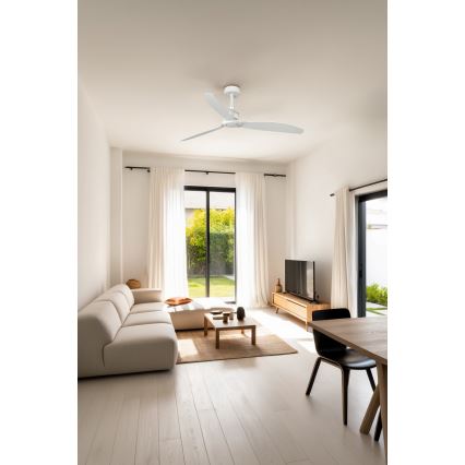 FARO 32101WP - Plafondventilator JUST FAN wit d. 128 cm SMART + afstandsbediening