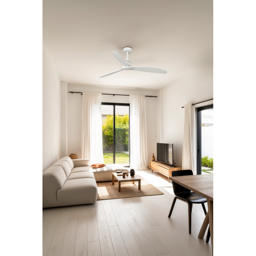 FARO 32101WP - Plafondventilator JUST FAN wit d. 128 cm SMART + afstandsbediening