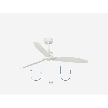 FARO 32101WP - Plafondventilator JUST FAN wit d. 128 cm SMART + afstandsbediening