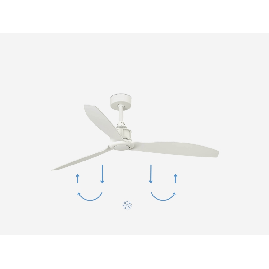 FARO 32101WP - Plafondventilator JUST FAN wit d. 128 cm SMART + afstandsbediening