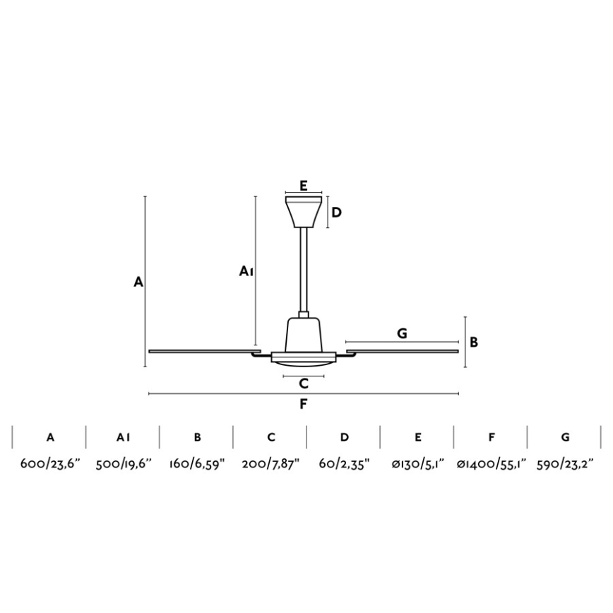 FARO 33111 - Plafondventilator MALVINAS d. 140 cm