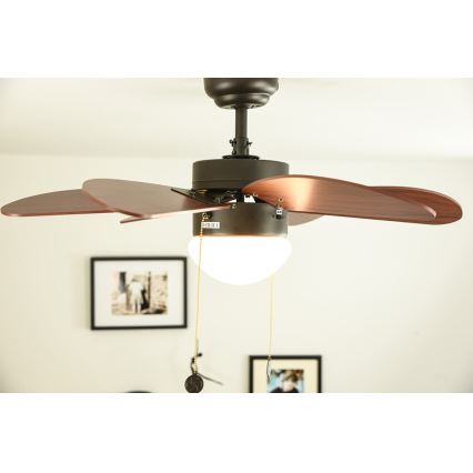 Ventilator de birou cu lampa inclusa - Alb/Verde