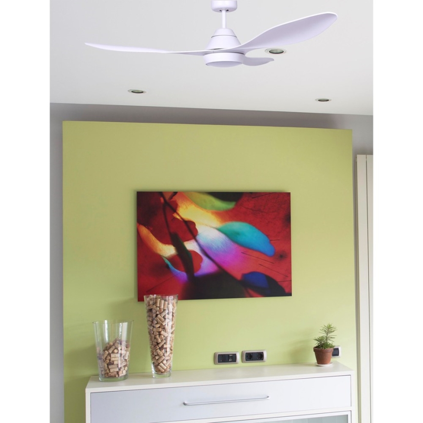 FARO 33346 - LED Plafondventilator POLARIS LED/18W/230V wit d. 132 cm + afstandsbediening