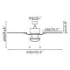 FARO 33357 - Plafondventilator HIERRO 2xE27/60W/230V IP44 wit