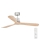 FARO 33373DC - Plafondventilator LANTAU hout/mat chroom d. 132 cm + afstandsbediening