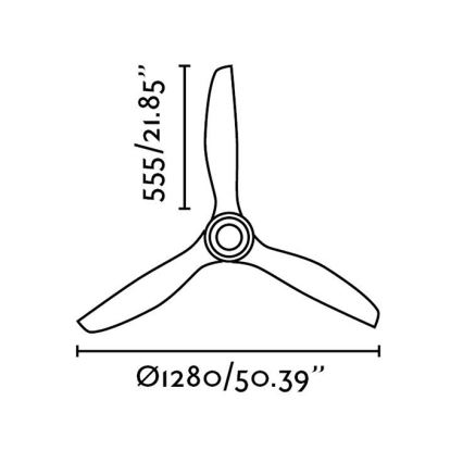 FARO 33382 - Plafondventilator MINI ETERFAN d. 128 cm + afstandsbediening