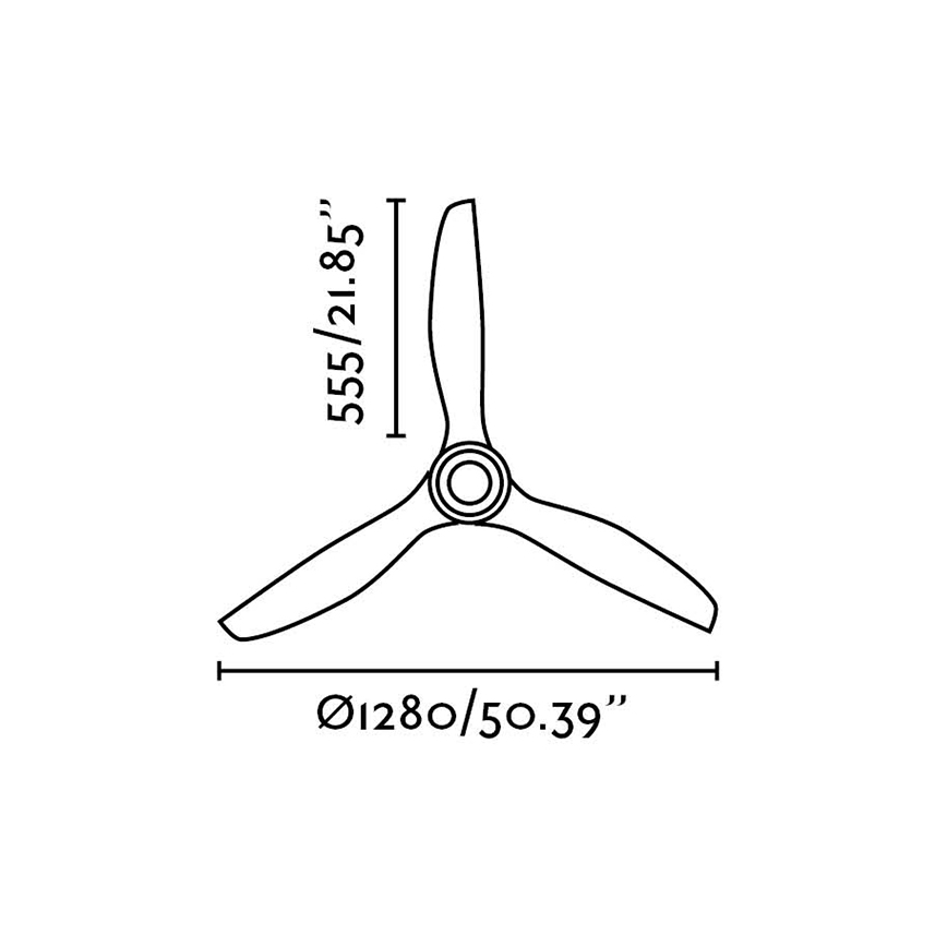 FARO 33382 - Plafondventilator MINI ETERFAN d. 128 cm + afstandsbediening