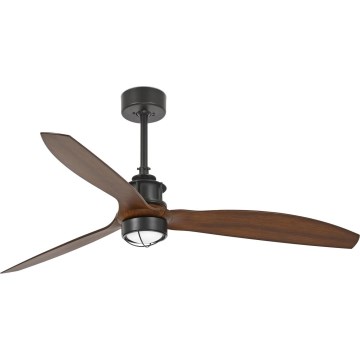 FARO 33395WT1N - Dimbare LED-plafondventilator JUST FAN M LED/16W/230V Ø 128 cm bruin/zwart Wi-Fi Tuya + afstandsbediening