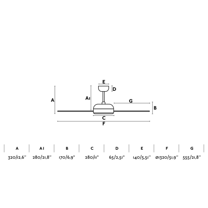 FARO 33420 - Plafondventilator NOVA wit/bruin
