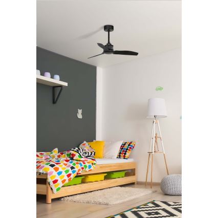 FARO 33424WT - Plafondventilator JUST FAN S Ø 81 cm zwart Wi‑Fi Tuya + afstandsbediening