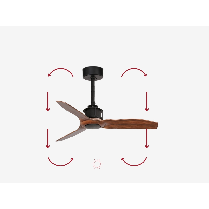 FARO 33425 - Plafondventilator JUST FAN d. 81 cm + afstandsbediening