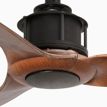 FARO 33425WT - Plafondventilator JUST FAN S Ø 81 cm bruin/zwart Wi-Fi Tuya + afstandsbediening