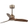 FARO 33428WT - Plafondventilator JUST FAN S Ø 81 cm bruin/messing Wi‑Fi (Tuya) + afstandsbediening