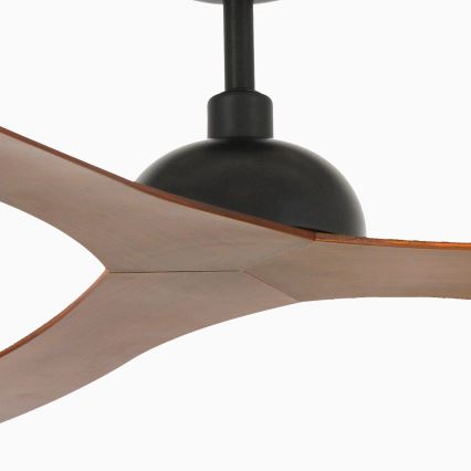 FARO 33447WT - Plafondventilator GOTLAND L bruin/zwart diameter 132 cm Wi-Fi Tuya + afstandsbediening