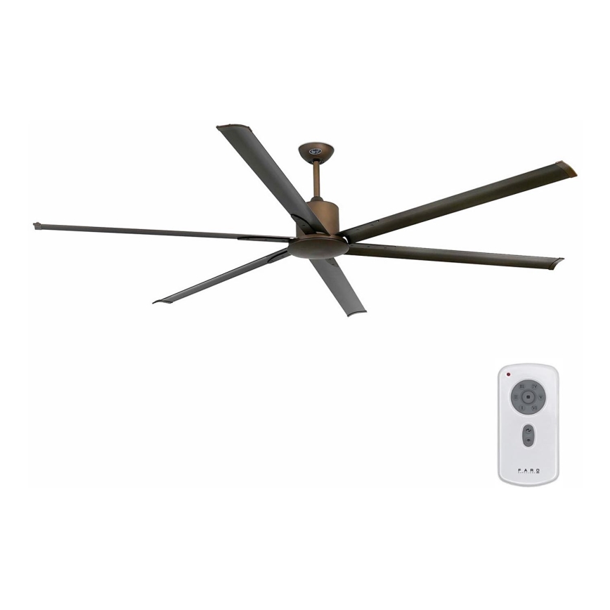 FARO 33462A - Plafondventilator ANDROS XL bruin d. 213 cm + afstandsbediening