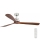 FARO 33464DC - Plafondventilator LANTAU XL bruin/mat chroom diameter 168 cm + afstandsbediening