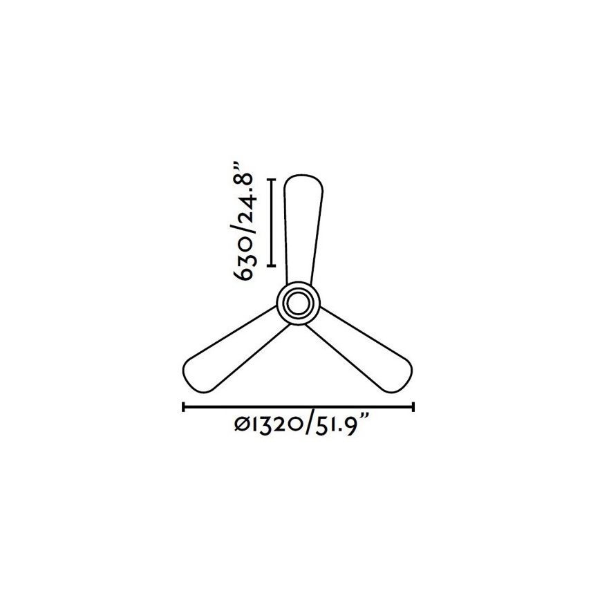 FARO 33472N - Plafondventilator NIAS mat chroom/bruin diameter 132 cm + afstandsbediening