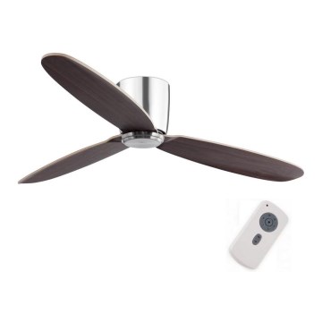 FARO 33472N - Plafondventilator NIAS mat chroom/bruin diameter 132 cm + afstandsbediening