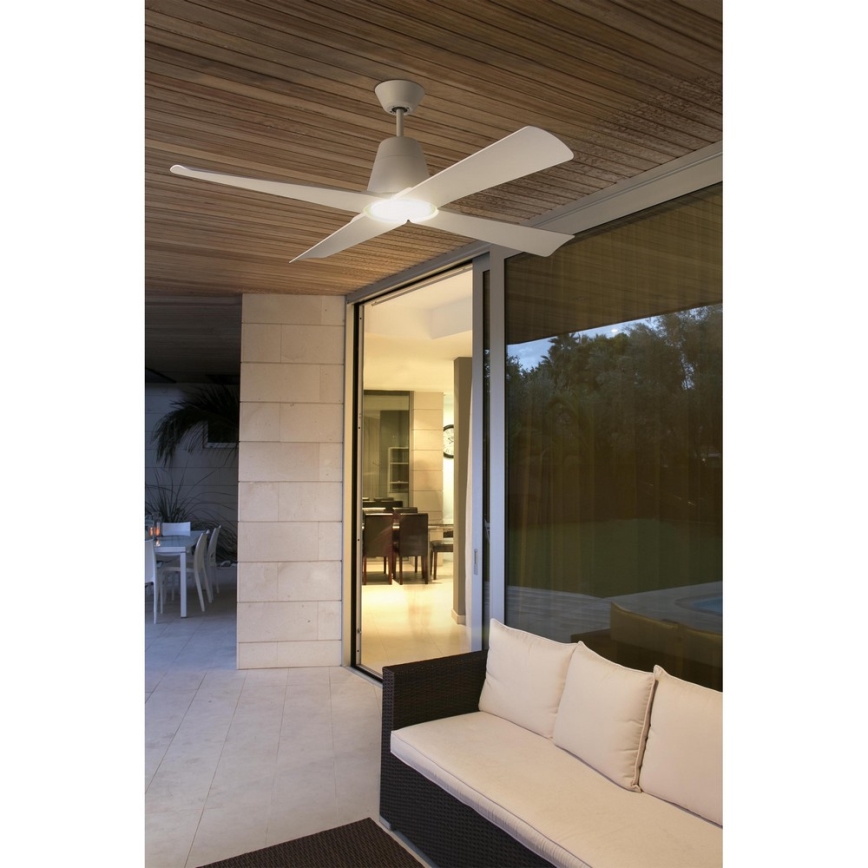 FARO 33480 - Plafondventilator TYPHOON IP44 d 130 cm wit + afstandsbediening