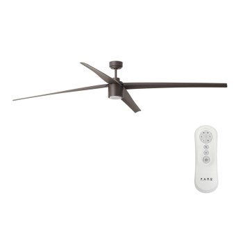 FARO 33495 - LED dimbare plafondventilator ATTOS LED/20W/230V bruin d. 213 cm + afstandsbediening