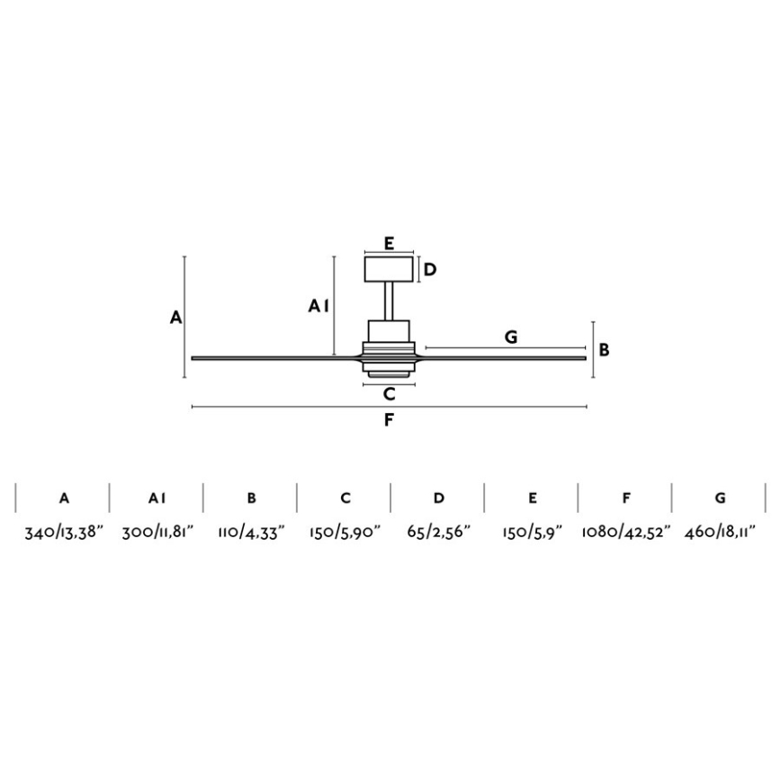 FARO 33508DC - Plafondventilator MINI LANTAU mat chroom/bruin diameter 108 cm + afstandsbediening
