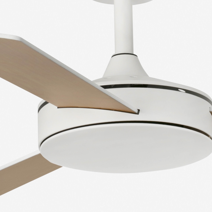 FARO 33603DC - Plafondventilator MINI MALLORCA S bruin/wit d. 106 cm + afstandsbediening