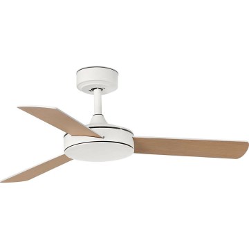FARO 33603DCWT - Plafondventilator MINI MALLORCA S bruin/wit diameter 106 cm Wi-Fi Tuya + afstandsbediening