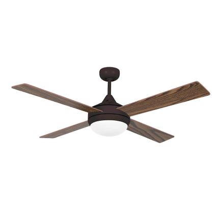 FARO 33702 - Plafondventilator ICARIA 2xE27/20W/230V bruin d. 132 cm + afstandsbediening