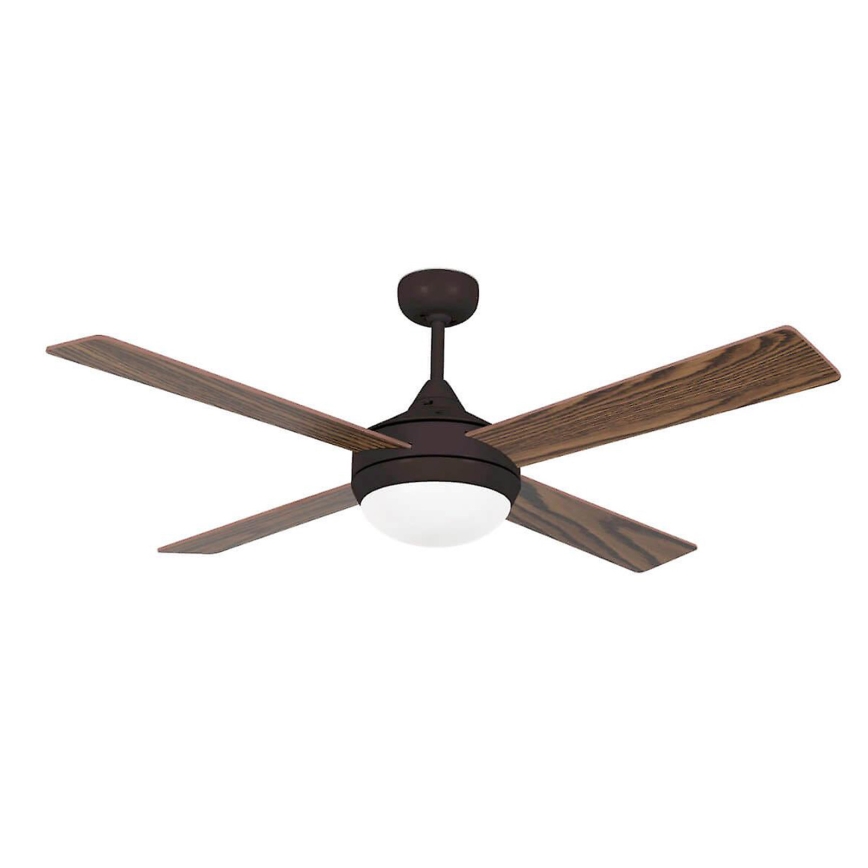 FARO 33702 - Plafondventilator ICARIA 2xE27/20W/230V bruin d. 132 cm + afstandsbediening