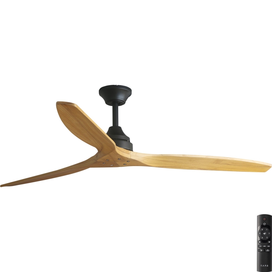 FARO 33718DC- Plafondventilator ALO L hout/zwart d. 152 cm + afstandsbediening