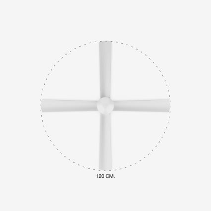 FARO 33756 - LED Plafondventilator FRASER LED/16W/230V wit d. 120 cm + afstandsbediening