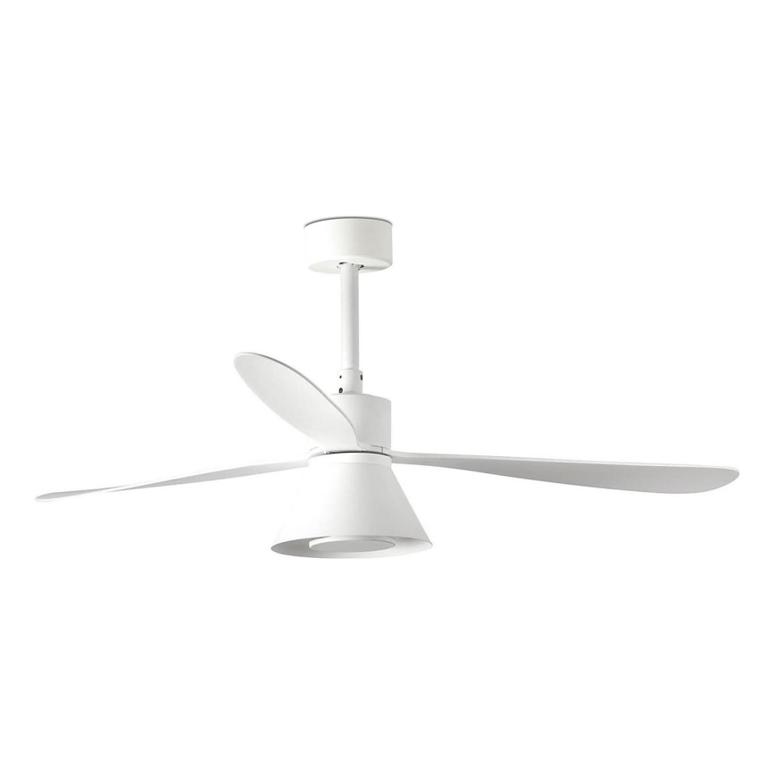 FARO 33760WT-22 - Dimbare plafondventilator AMELIA L CONE LED/20W/230V 2700/3500/5000K wit pr. 132 cm Wi-Fi Tuya + afstandsbediening