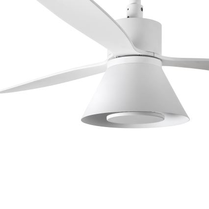 FARO 33760WT-22 - LED dimbare plafondventilator AMELIA L CONE LED/20W/230V 2700/3500/5000K wit diameter 132 cm Wi-Fi Tuya + afstandsbediening