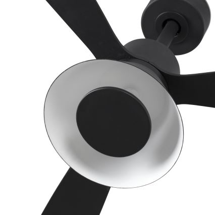 FARO 33761WT-23 - LED Dimmbare Deckenventilator AMELIA L CONE LED/20W/230V 2700/3500/5000K czarny pr. 132 cm Wi-Fi Tuya + Fernbedienung