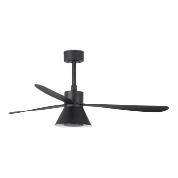 FARO 33761WT-23 - LED dimbare plafondventilator AMELIA L CONE LED/20W/230V 2700/3500/5000K zwart diameter 132 cm Wi-Fi Tuya + afstandsbediening